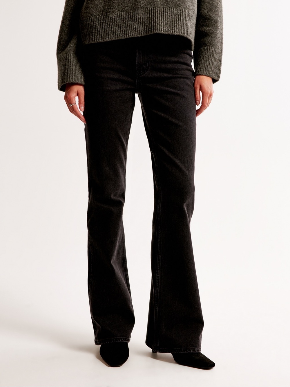 Abercrombie & Fitch Black Vintage Flare High Rise Jeans
